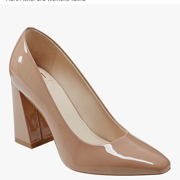 Marc Fisher LTD Elegant Nude Patent Yalina  Block Heels size 11M NWOT - Picture 14 of 14